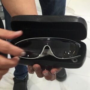 Chanel Sleek Black Framed with white accents Sunglasses